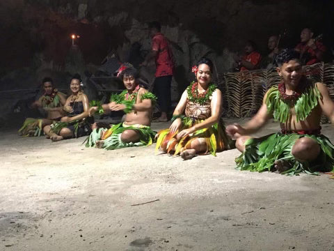 Oholei Beach Resort buffet dinner and traditional Tongan show - with fire dancing!